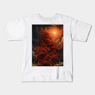 The Red Sun and the Ancient Gods Kids T-Shirt